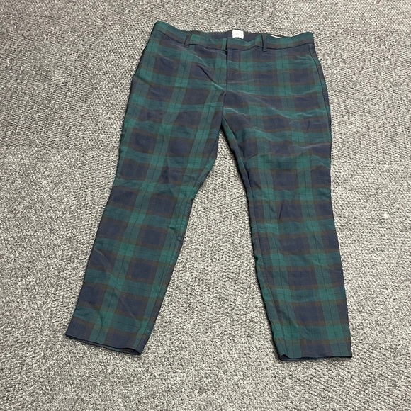 GAP Pants - Gap Signature Holiday Skinny Ankle Dress Pant Sz 14 Navy/Green Plaid EUC